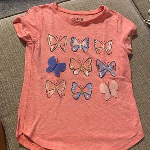 coral size 6 jumping beans butterfly tee
